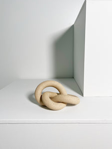handmade ceramic knot sculpture