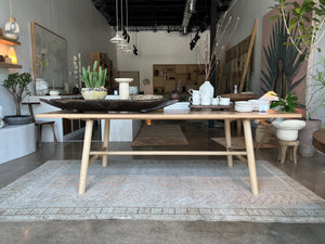 Attelle white oak dining table contemporary modern designed by East co.